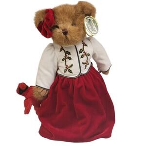 SCARLET SONGBIRD Bearington Collection #143245 2011 Musical Oh Holy Night RARE